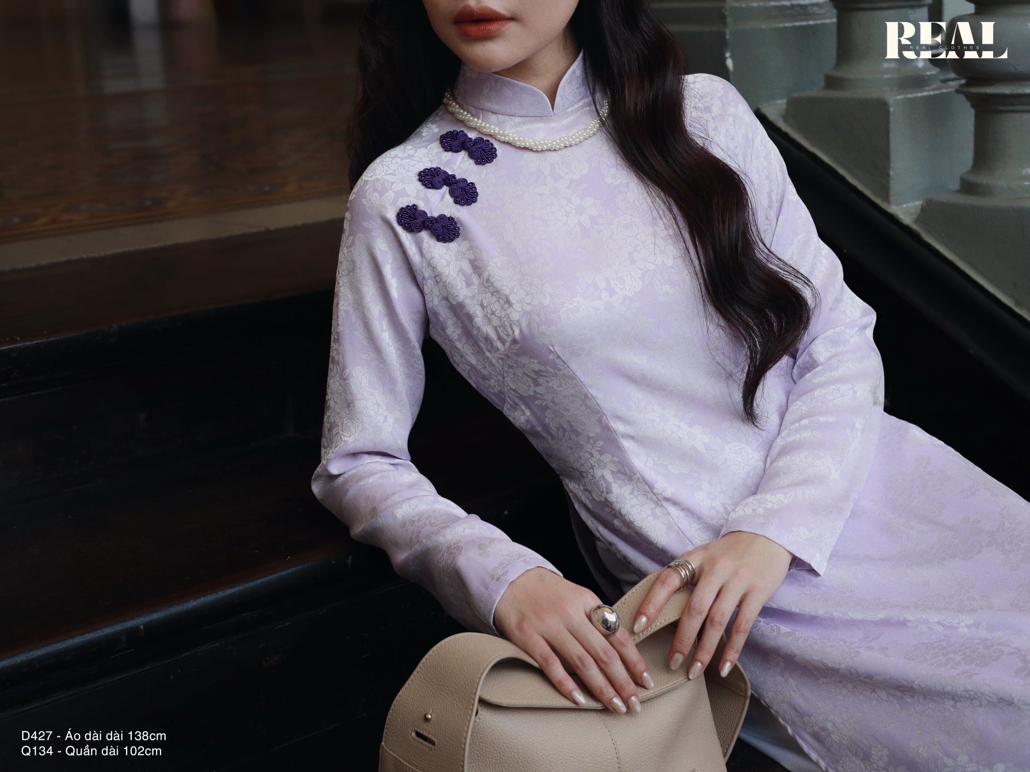 Áo dài truyền thống Nhã An tay dài