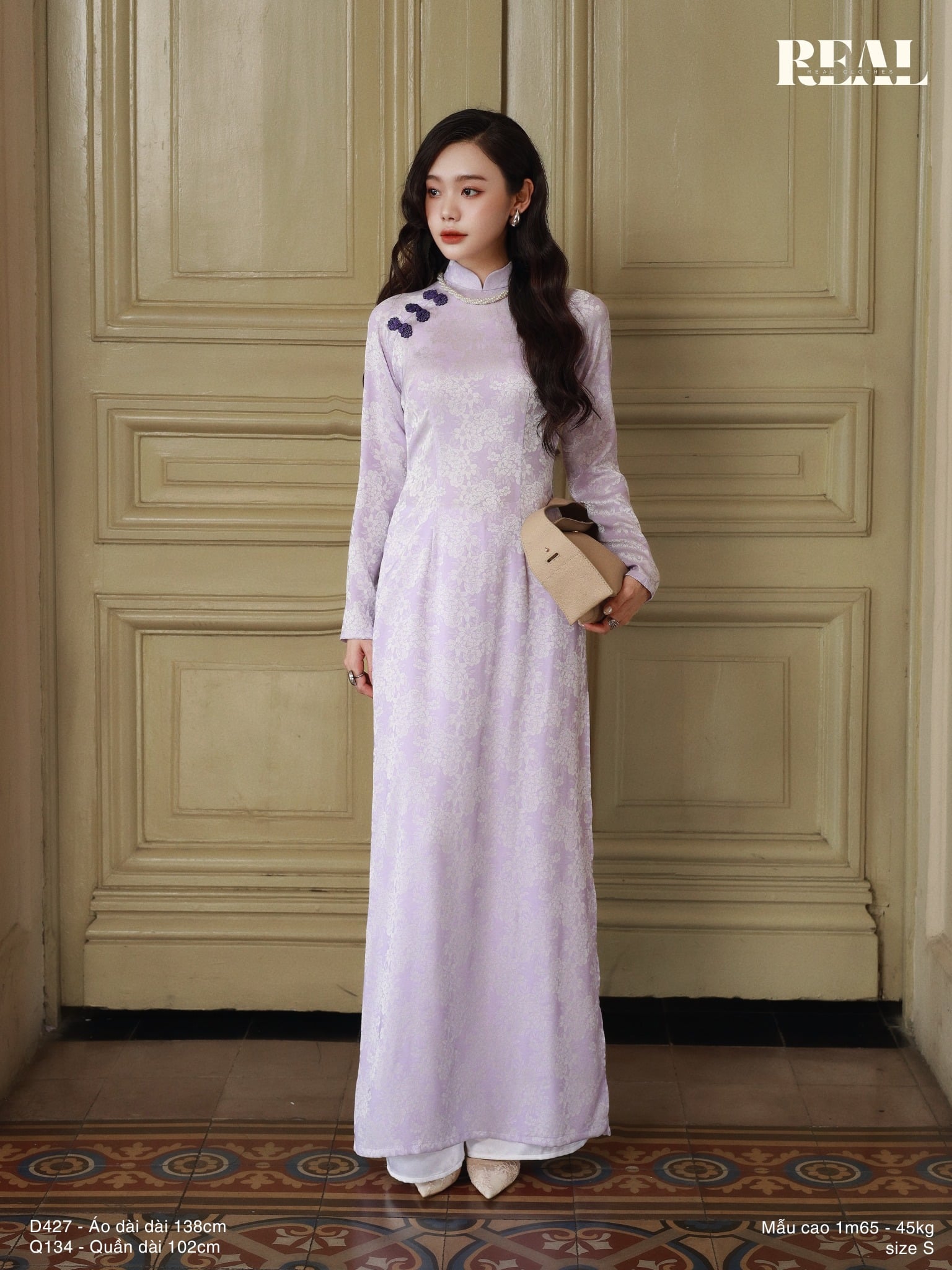 Áo dài truyền thống Nhã An tay dài