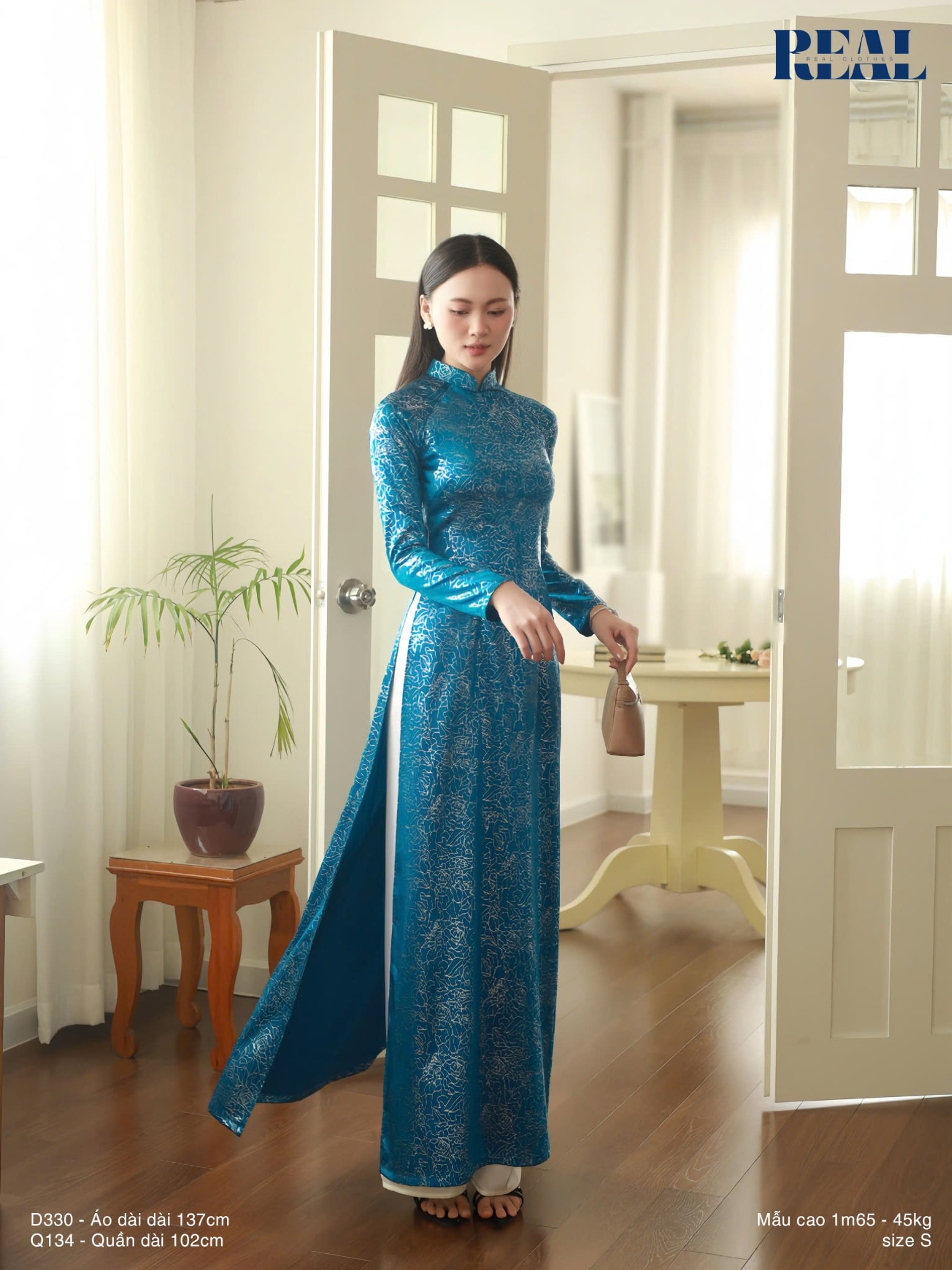 Áo dài truyền thống Nhã An tay dài