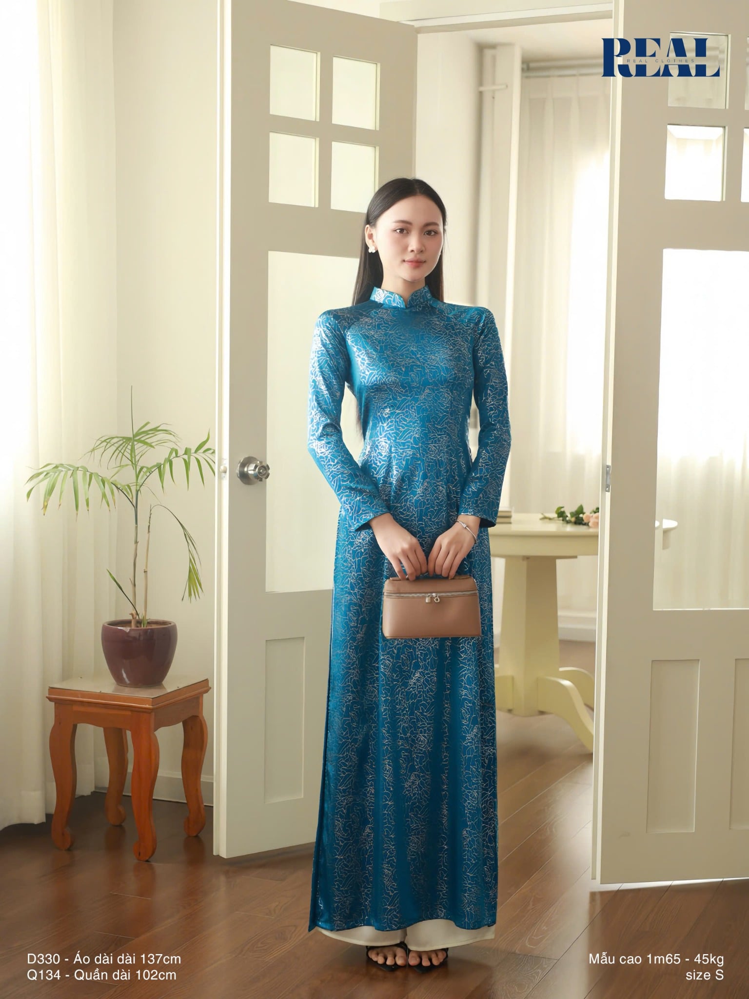 Áo dài truyền thống Nhã An tay dài