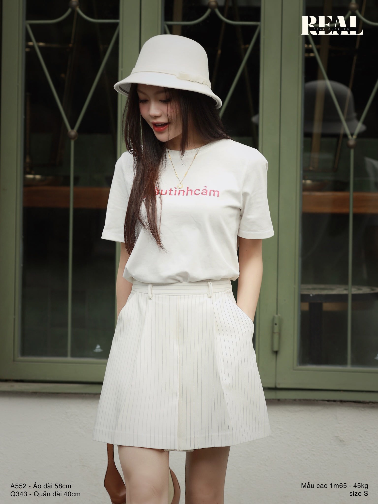 Áo thun cotton trắng GTC