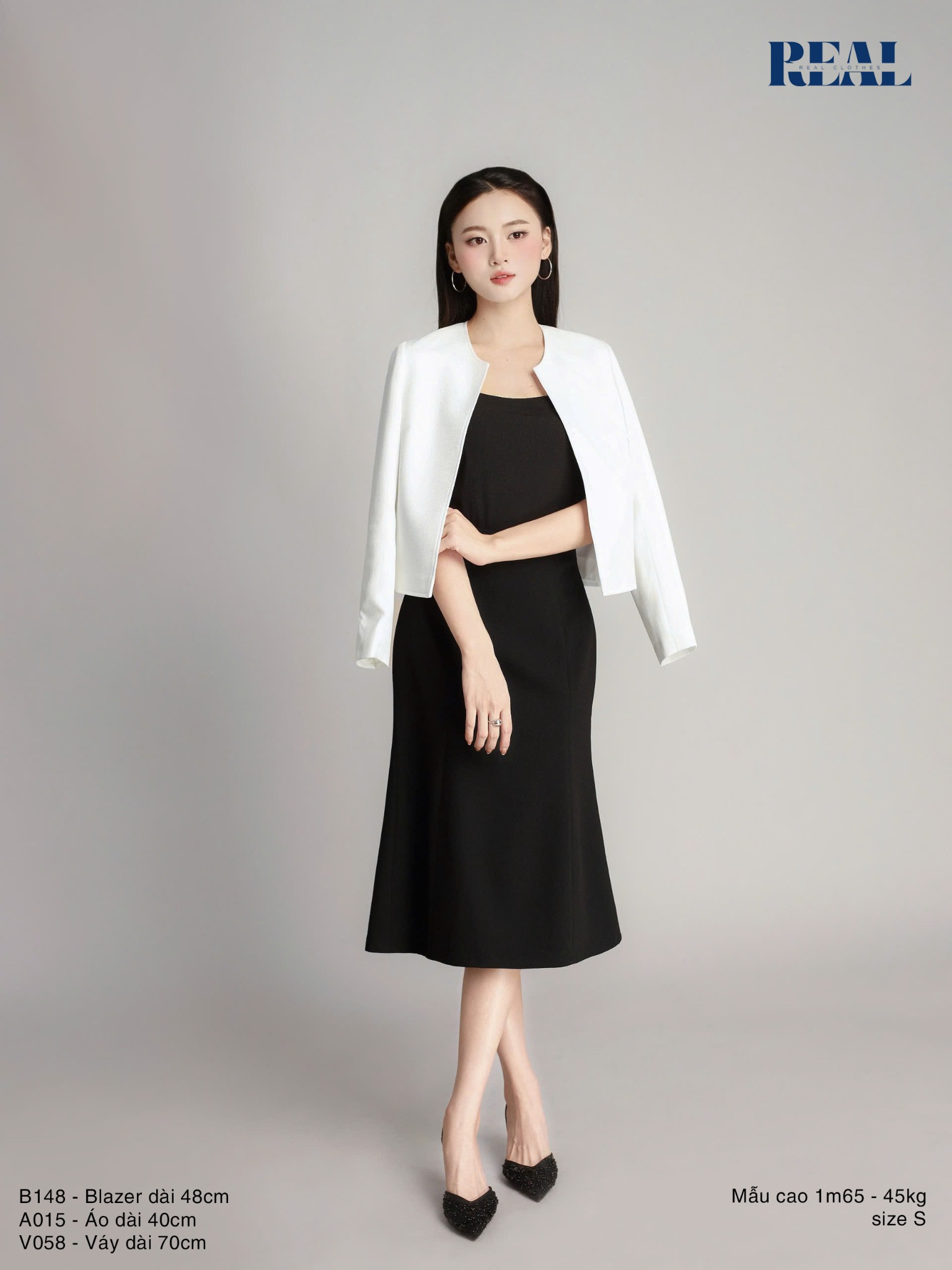 Blazer cổ tròn