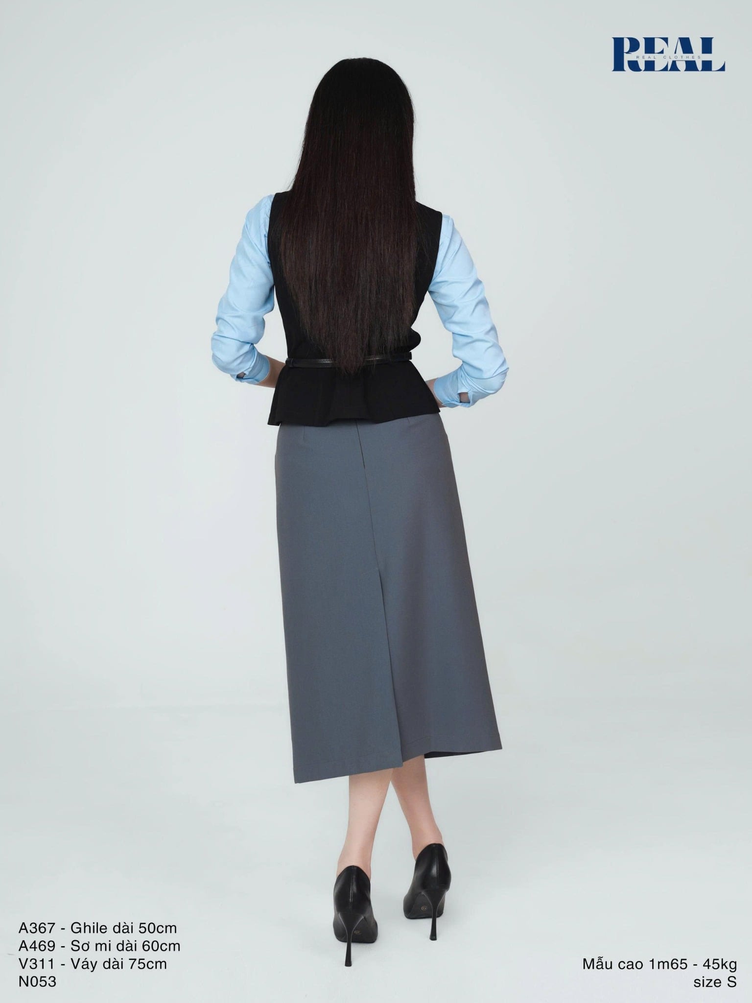 Sơ mi cổ Đức blue