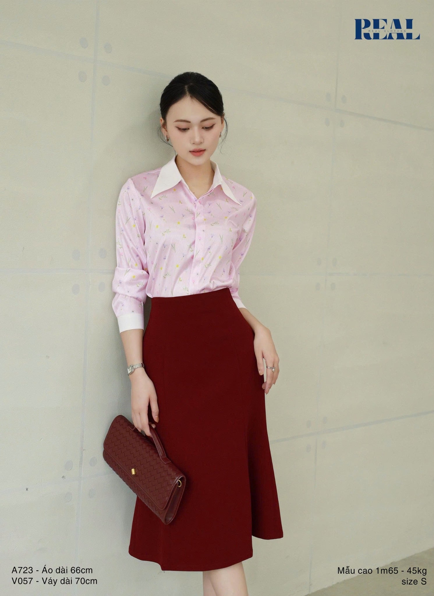 Váy 8 mảnh đỏ đô