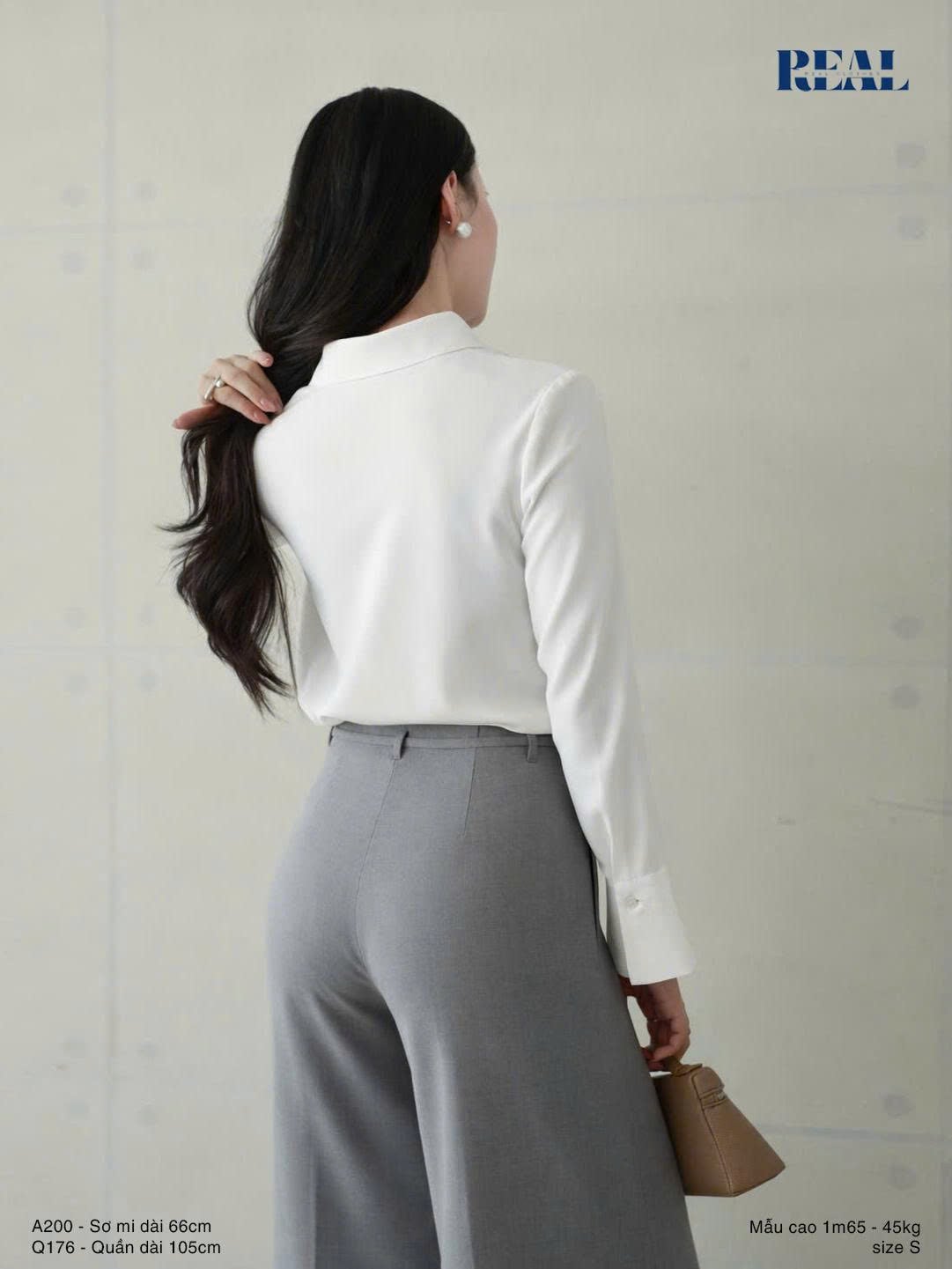 Sơ mi tay loe trắng