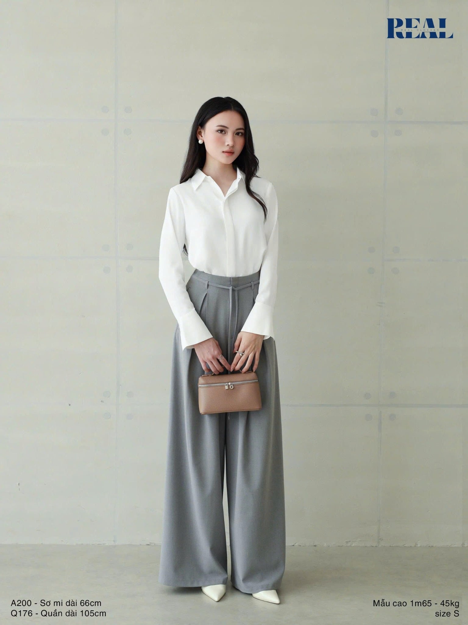 Sơ mi tay loe trắng