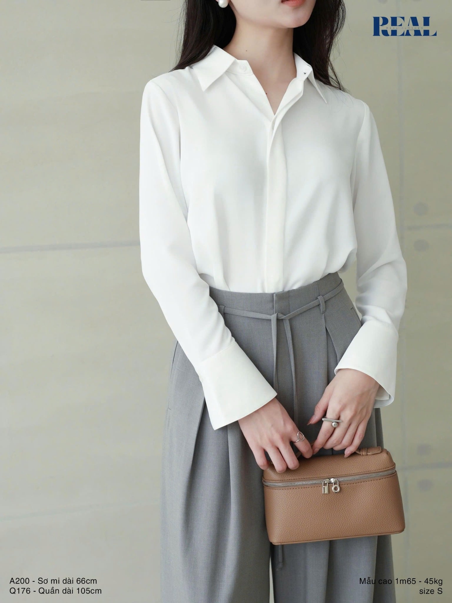 Sơ mi tay loe trắng