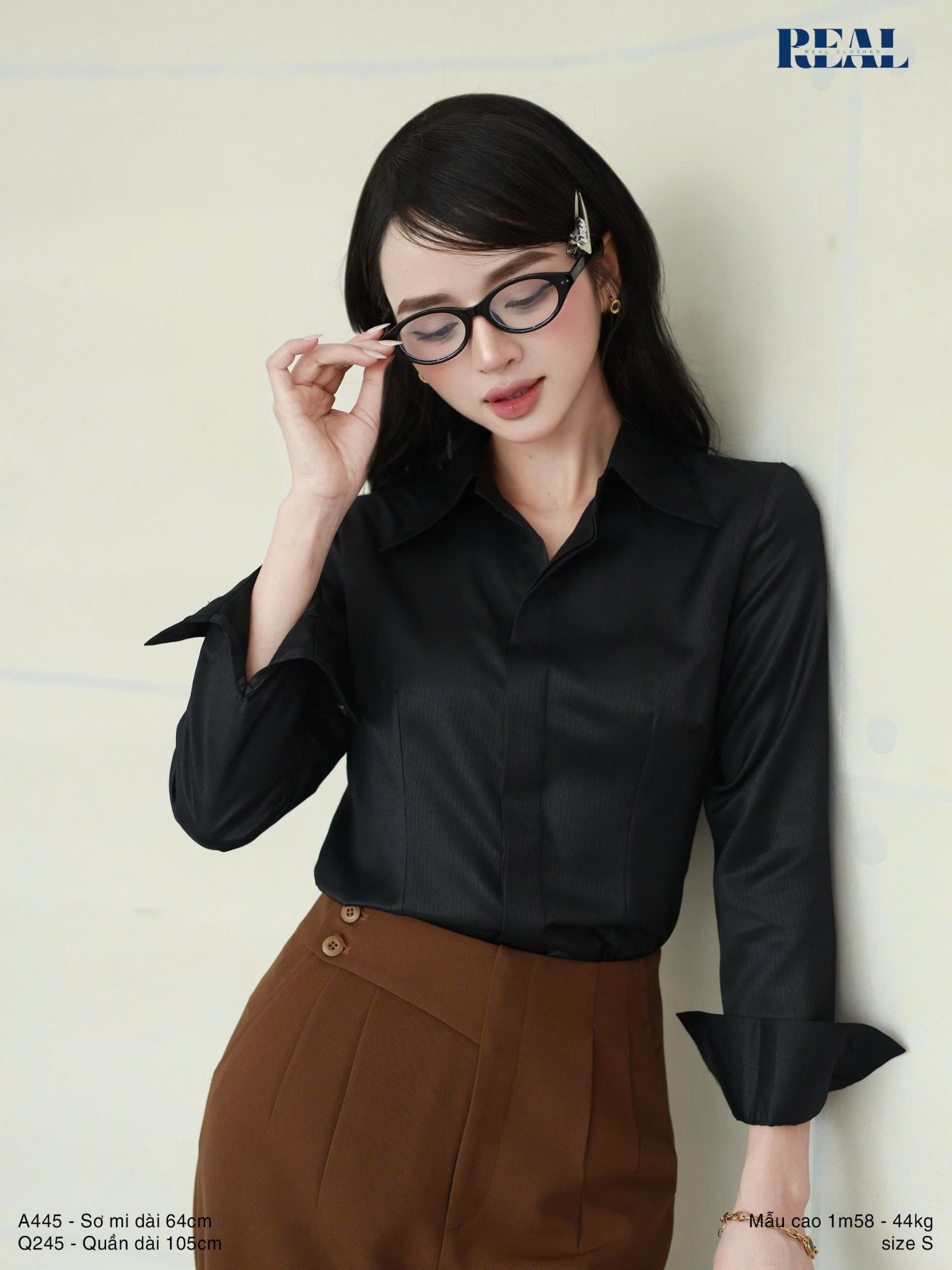 Quần suông Tokyo nút