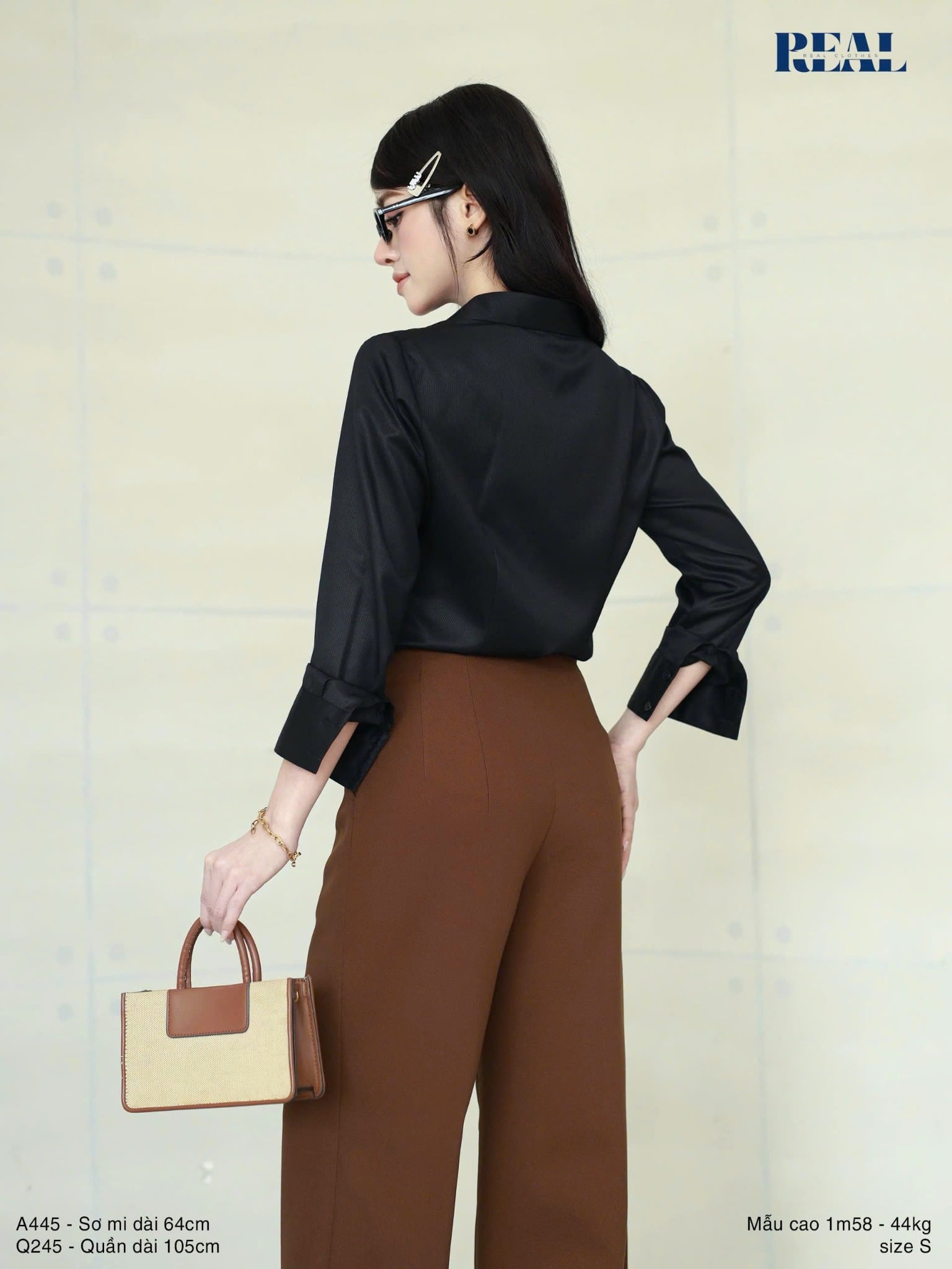 Quần suông Tokyo nút