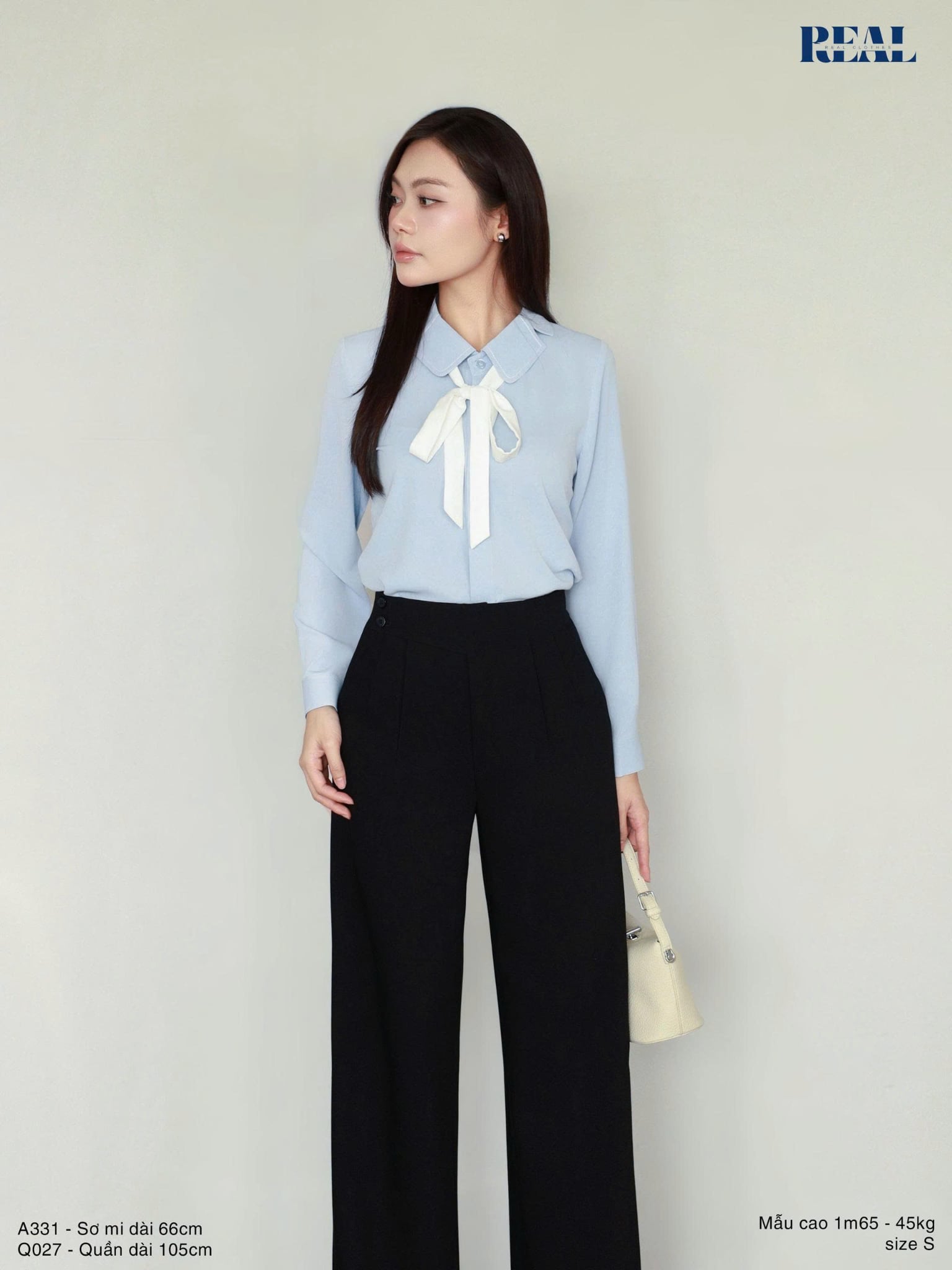 Quần suông Tokyo nút