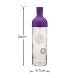  Bình cold brew pha trà ủ lạnh thủy tinh cao cấp Hario FIB họa tiết thời EDO (AYA Series) 750ml - Tím 