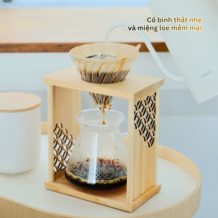  Bình server đựng cà phê Hario SHIPPOU size 02-600ml thủy tinh chịu nhiệt họa tiết dòng AYA Series 