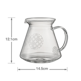  Bình server đựng cà phê Hario SHIPPOU size 02-600ml thủy tinh chịu nhiệt họa tiết dòng AYA Series 