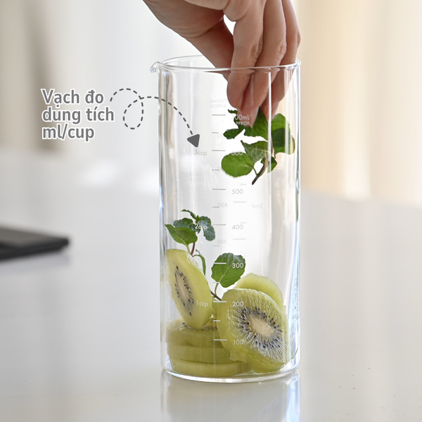  Bình thủy tinh cao cấp Hario SLOWRA 700ml đa dụng, có miệng rót, nắp lưới lọc (dùng được lò viba) 