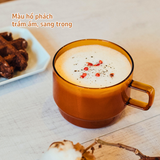  Ly thủy tinh Hario colors stack mug cup HCM-300ml thủy tinh chịu nhiệt cao cấp, 2 màu thời thượng 