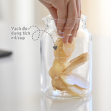  Hũ thủy tinh cao cấp có miệng rót Hario SLOWRA 1L ngâm ủ trái cây, đựng nước (dùng được lò viba) 