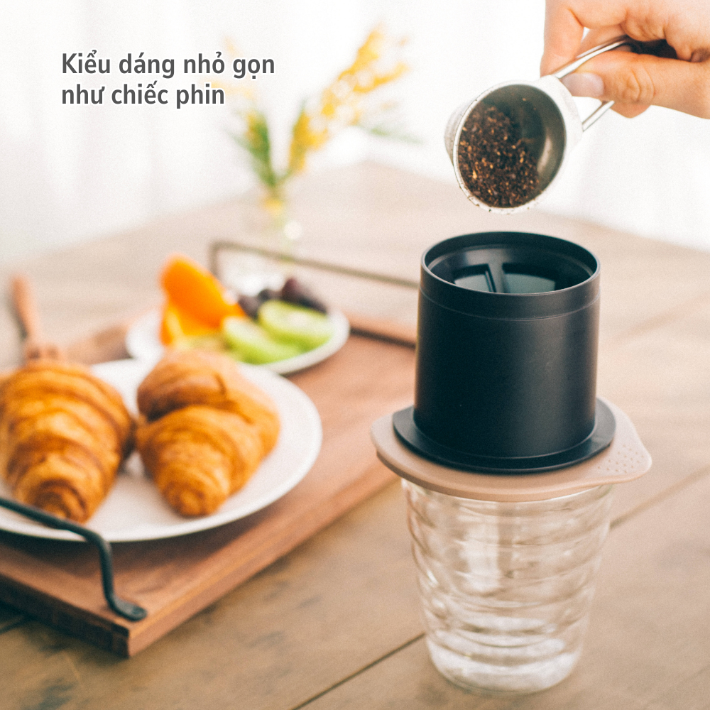 Phễu pha cà phê Hario Cafeor dripper phong cách pha phin (lưới lọc bằng thép, không cần giấy lọc) 