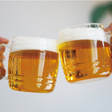  Ly bia thủy tinh chịu nhiệt cao cấp Hario heatproof glass barrel 620ml hình bầu có quai cầm 