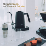  [PRE-ORDER] Ấm rót điện điều chỉnh nhiệt cao cấp Hario Electric Kettle LYRA 800ml siêu nhẹ (220V, 1200W, 2 màu Trắng/Đen) 