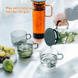  Ly thủy tinh Hario colors stack mug cup HCM-300ml thủy tinh chịu nhiệt cao cấp, 2 màu thời thượng 