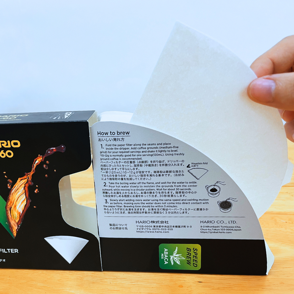  Giấy lọc cà phê Hario V60 Speed Brew METEOR coffee paper filter VCF-02-50-MT (50 tờ, Size 02, Trắng) 