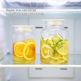  Hũ thủy tinh cao cấp có miệng rót Hario SLOWRA 1L ngâm ủ trái cây, đựng nước (dùng được lò viba) 