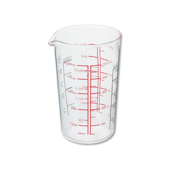 Ca đo lường thủy tinh chịu nhiệt cao cấp Hario measure cup 500ml vạch đo rõ ràng, miệng rót dễ dàng