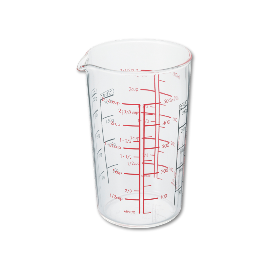  Ca đo lường thủy tinh chịu nhiệt cao cấp Hario measure cup 500ml vạch đo rõ ràng, miệng rót dễ dàng 