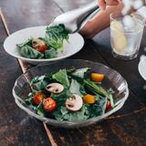  Đĩa thủy tinh chịu nhiệt cao cấp Hario heatproof glass 800ml dùng được lò nướng, lò viba (Φ220mm) 