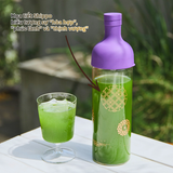  Bình cold brew pha trà ủ lạnh thủy tinh cao cấp Hario FIB họa tiết thời EDO (AYA Series) 750ml - Tím 