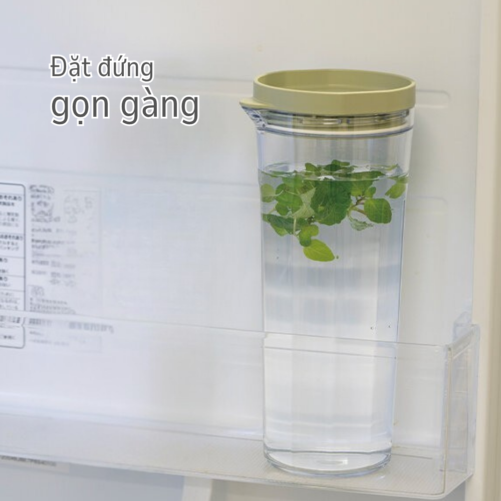  Bình đựng nước cao cấp Hario Jusio water pitcher FPJ-11-SG (nhựa PCT Tritan đặc biệt từ Eastman) 