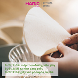  Giấy lọc Hario V60 pha cà phê Coffee Paper Filter 100 tờ size 02 VCF-02-100WK (màu Trắng, hộp giấy) 