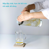  Bình nước bằng thủy tinh chịu nhiệt cao cấp Hario Water Jug 1.300ml (nắp thép, tay cầm thủy tinh) 