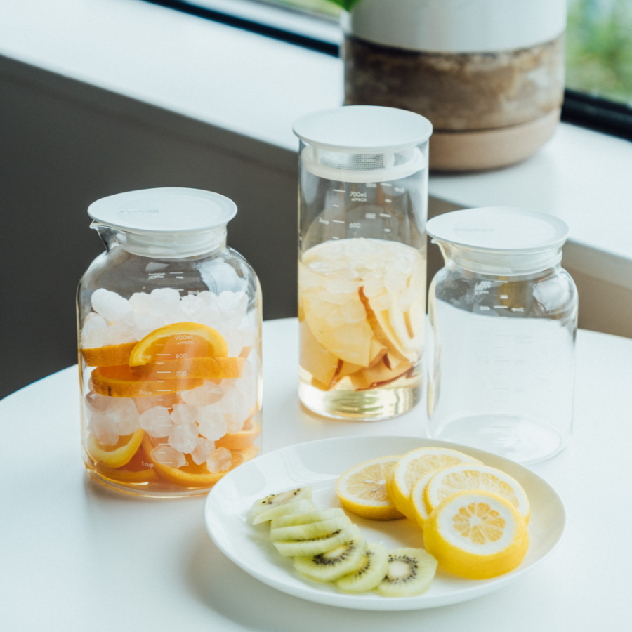  Hũ thủy tinh cao cấp có miệng rót Hario SLOWRA 1L ngâm ủ trái cây, đựng nước (dùng được lò viba) 