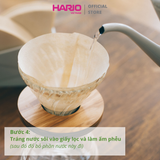  Giấy lọc Hario V60 pha cà phê Coffee Paper Filter 100 tờ size 02 VCF-02-100WK (màu Trắng, hộp giấy) 
