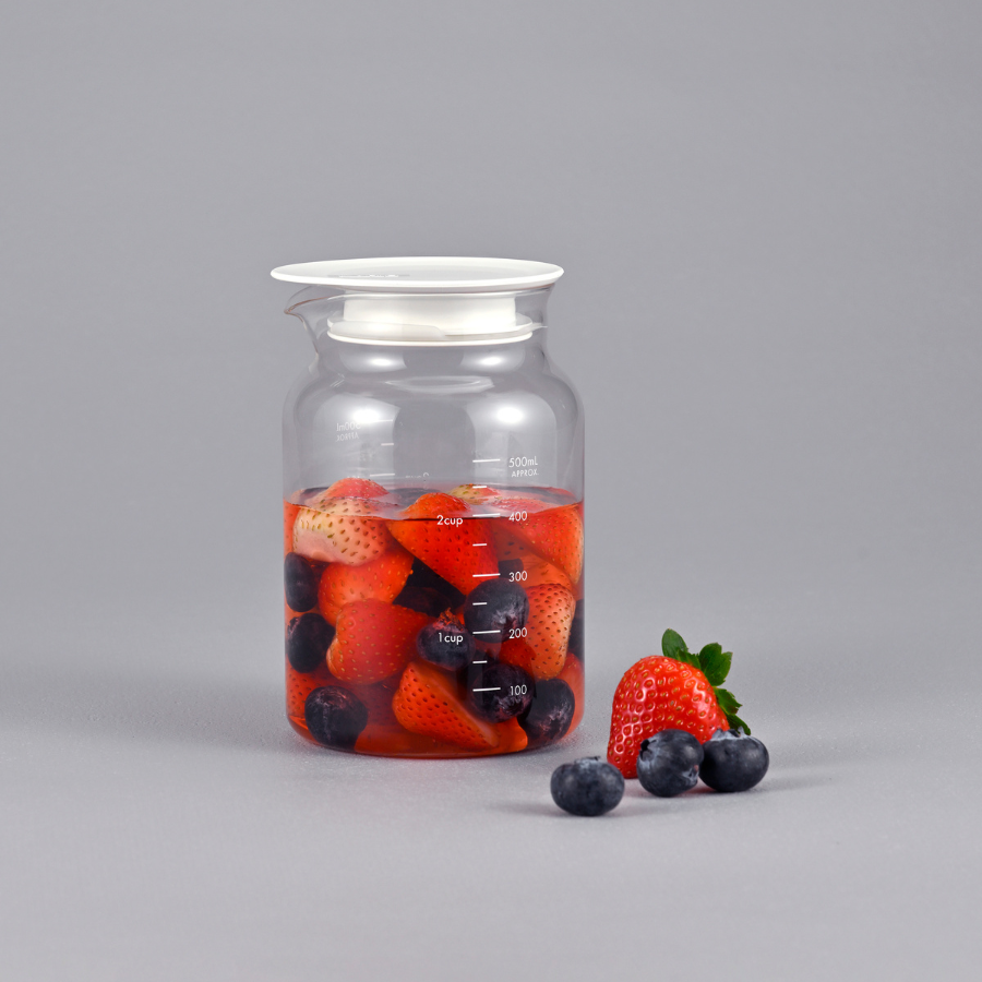  Hũ thủy tinh cao cấp có miệng rót Hario SLOWRA 1L ngâm ủ trái cây, đựng nước (dùng được lò viba) 