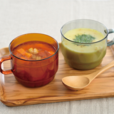  Ly thủy tinh Hario colors stack mug cup HCM-300ml thủy tinh chịu nhiệt cao cấp, 2 màu thời thượng 