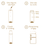  Bình cold brew thủy tinh nắp có lưới lọc tiện dụng Hario Mizudashi Tea Pot 1L MD-10-SG 