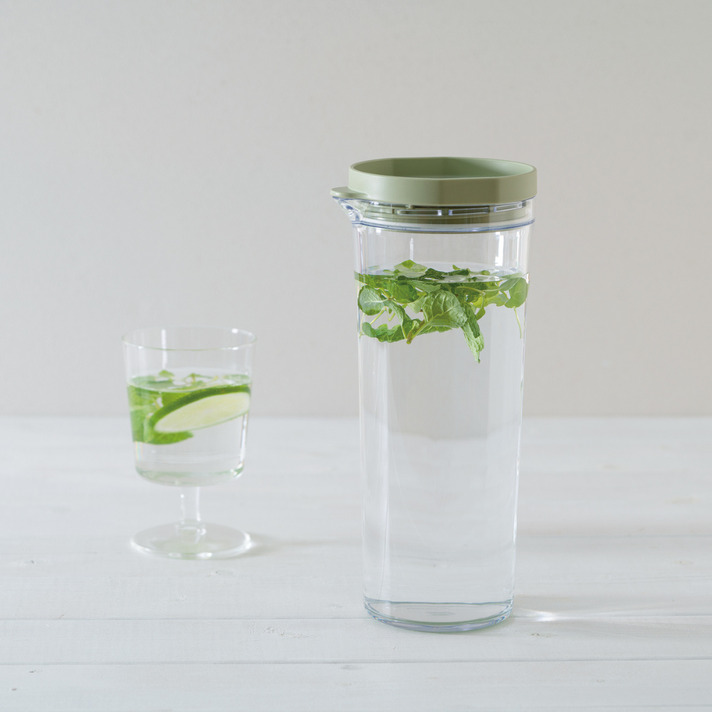  Bình đựng nước cao cấp Hario Jusio water pitcher FPJ-11-SG (nhựa PCT Tritan đặc biệt từ Eastman) 