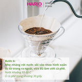  Giấy lọc Hario V60 pha cà phê Coffee Paper Filter 100 tờ size 02 VCF-02-100WK (màu Trắng, hộp giấy) 