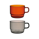  Ly thủy tinh Hario colors stack mug cup HCM-300ml thủy tinh chịu nhiệt cao cấp, 2 màu thời thượng 