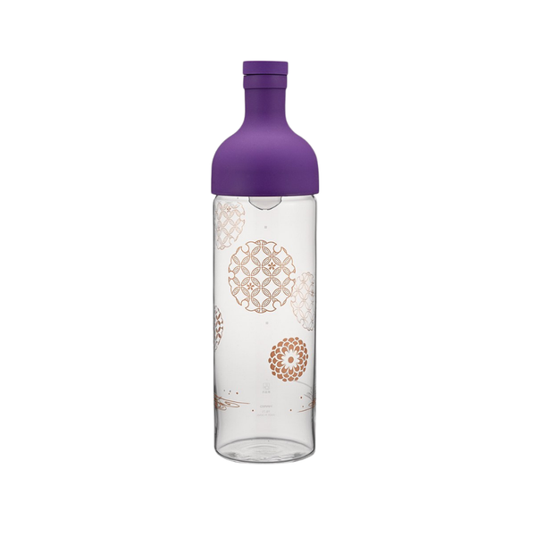  Bình cold brew pha trà ủ lạnh thủy tinh cao cấp Hario FIB họa tiết thời EDO (AYA Series) 750ml - Tím 