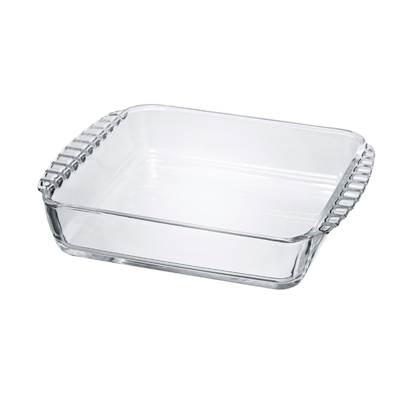  Khay thủy tinh cao cấp Hario heatproof square plate HKOZ 1300ml (dùng lò nướng, lò viba, có tay cầm) 