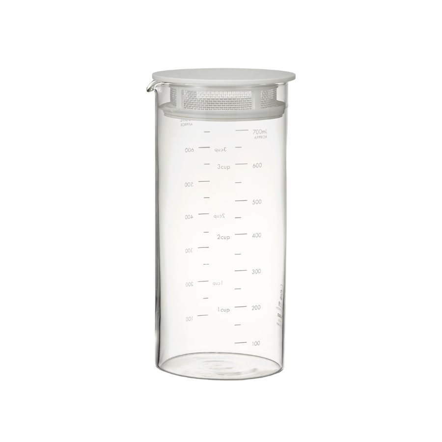  Bình thủy tinh cao cấp Hario SLOWRA 700ml đa dụng, có miệng rót, nắp lưới lọc (dùng được lò viba) 
