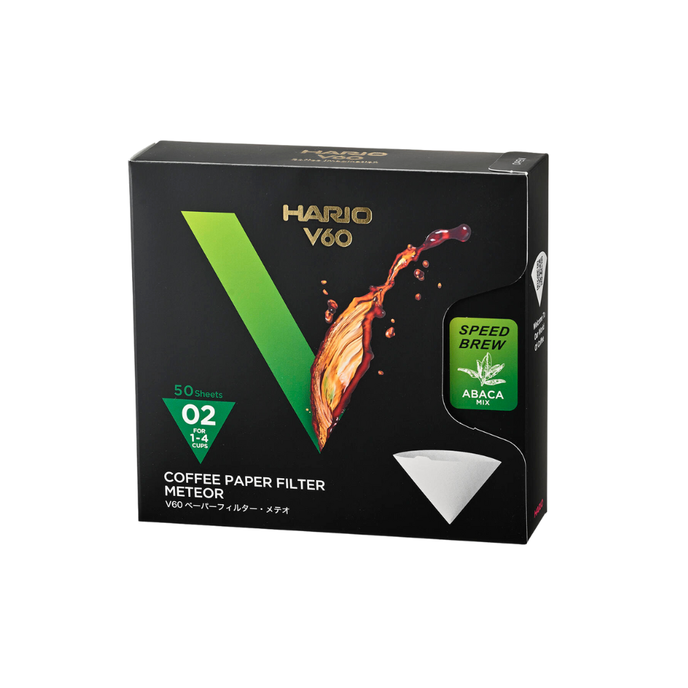  Giấy lọc cà phê Hario V60 Speed Brew METEOR coffee paper filter VCF-02-50-MT (50 tờ, Size 02, Trắng) 