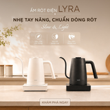  Ấm rót điện điều chỉnh nhiệt cao cấp Hario Electric Kettle LYRA 800ml siêu nhẹ (220V, 1200W, 2 màu Trắng/Đen) 