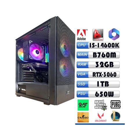  Cho thuê PC Core i5 14th | 32GB RAM | RTX 3060 