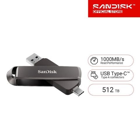  Cho thuê USB 3.2 Sandisk Extreme Pro Dual Drive Type-C 512GB 1000MB/s 