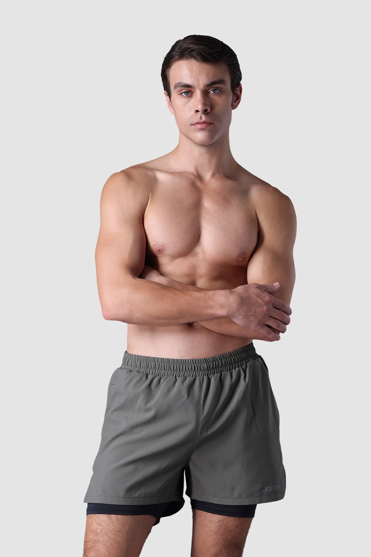 Quần short thể thao Jockey Nam Poly lót 4C in logo – 1375