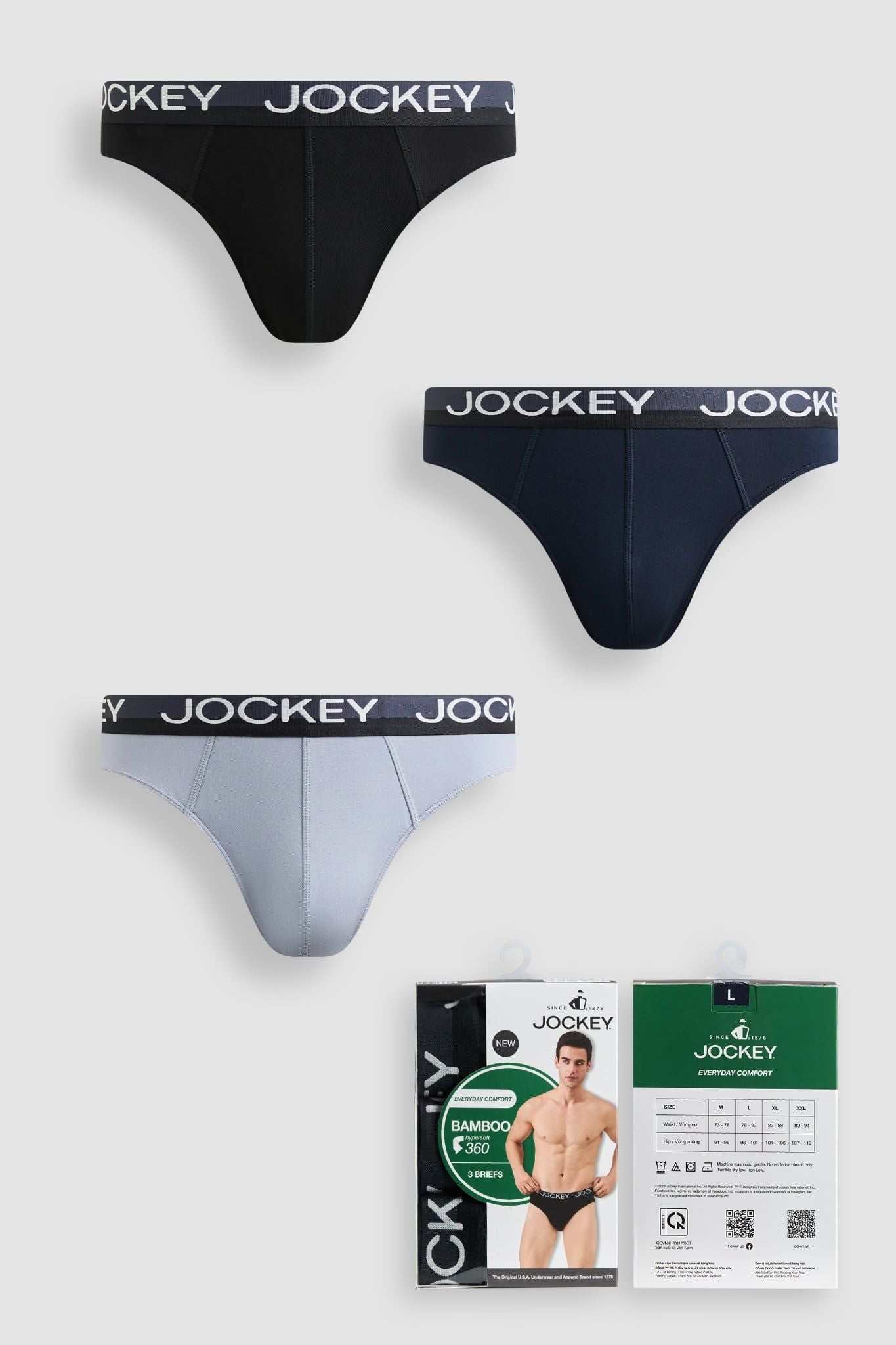 Quần lót bamboo nam Jockey dáng brief – J4117